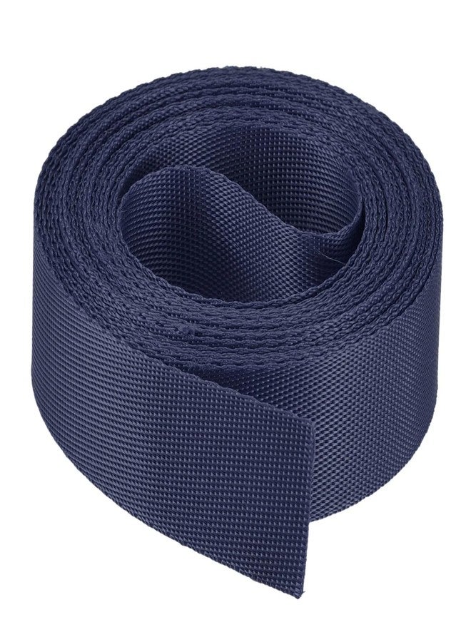 iCONY Flat Nylon Webbing Strap, 10 Metres, 0.7 mm Thickness, Used for Backpack, Handle, Luggage, Chair seat, Cargo Straps, Indoor or Outdoor Activities, Crafts, and More (Navy Blue, 1.5INCH 10METER) - Image 1